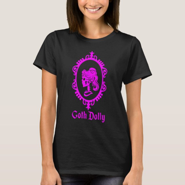 Camiseta Gótico Dolly Cameo, Estética Del Gótico Girly, Par (Anverso)