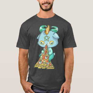 Camiseta Gótico dulce crepúsculo Baphomet Pizza Premiu