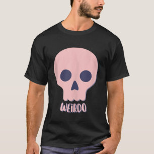 Camiseta Gótico dulce Skull Weirdo Pun gótico estético