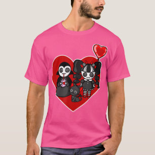 Camiseta Gótico El día de San Valentín Emo Valentine Kawaii