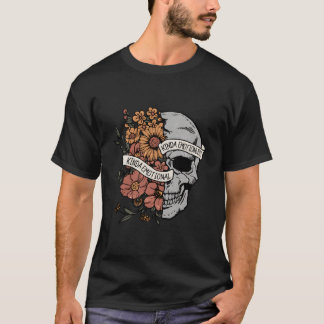 Camiseta Gótico Emo Floral Algo Emocional Algo Sin Emocione