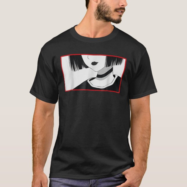 Camiseta Gótico estético Chica de anime - Estética suave gr (Anverso)