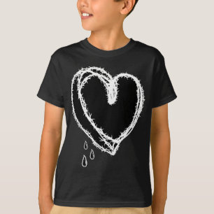 Camiseta Gótico estético de corazón negro Grunge alterativo