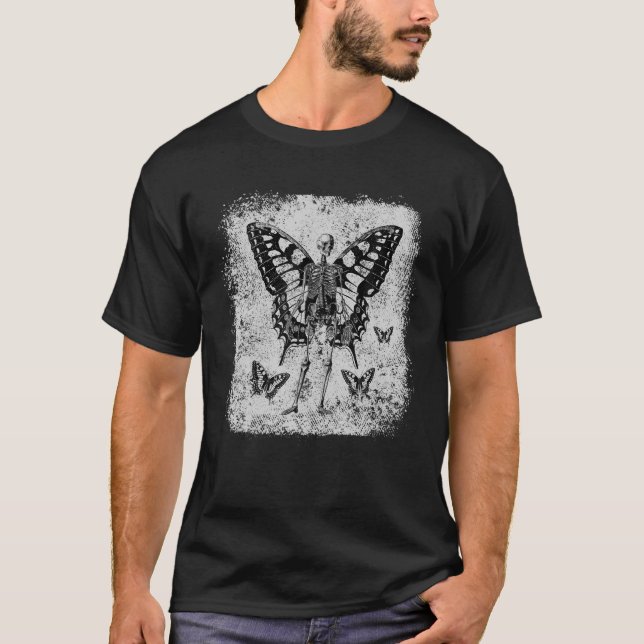 Camiseta Gótico estético Skeleton Fairy Grunge Fairycore (Anverso)