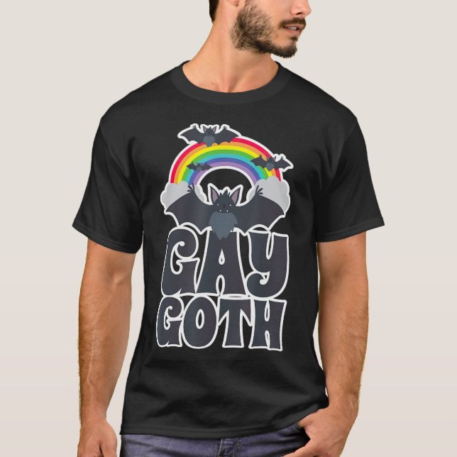 Camiseta Gótico gay Orgullo LGBT Gracioso Gótico Orgullo de (Anverso)