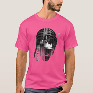 Camiseta Gótico Glitch Skull Lattice
