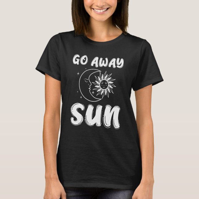 Camiseta Gótico Goth Punk Gothcore Emo Oculto Luna Gráfico (Anverso)