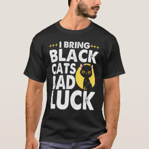 Camiseta Gótico Goth Traigo Gatos Negros Mala Suerte
