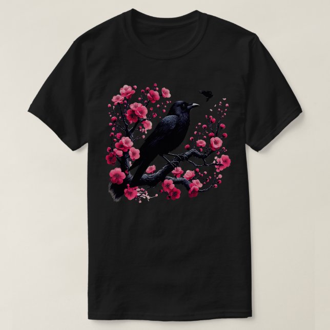 Camiseta Gótico Gótico Oscuro Sombrío Raven Crow WitchTree  (Diseño del anverso)