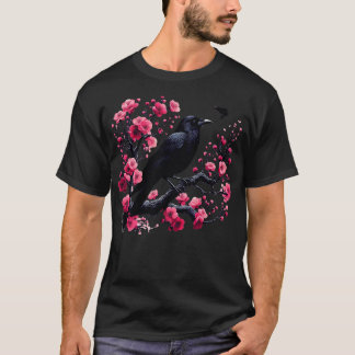 Camiseta Gótico Gótico Oscuro Sombrío Raven Crow WitchTree 