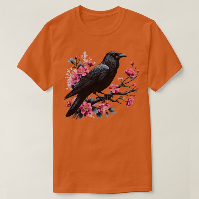 Camiseta Gótico Gótico Oscuro Sombrío Raven Crow WitchTree  (Diseño del anverso)