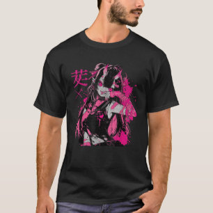 Camiseta Gótico Grunge Demon Anime Chica Waifu Horror Alt A