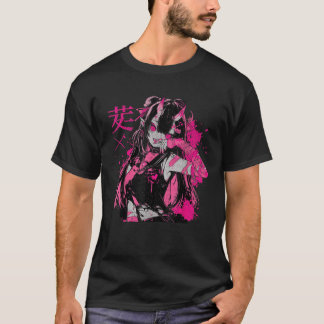 Camiseta Gótico Grunge Demon Anime Chica Waifu Horror Alt A