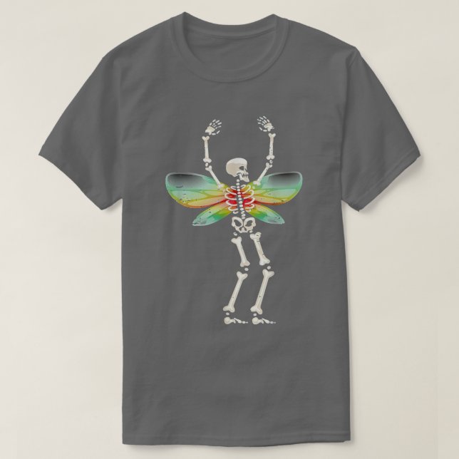 Camiseta Gótico Grunge Fairycore Estético Skeleton Fairycor (Diseño del anverso)