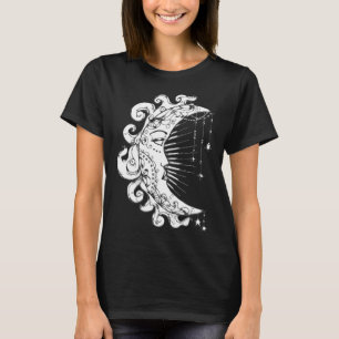Camiseta Gótico Horror gótico Oculto Emo Estética Moon Spir