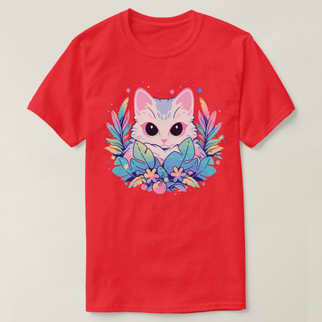 Camiseta Gótico Kawaii Gato Regalos Chicas Gato 1 (Diseño del anverso)