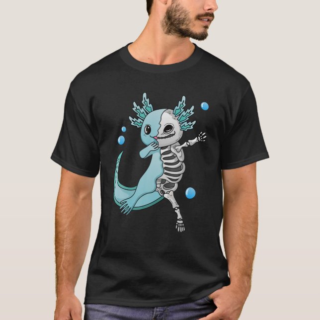 Camiseta Gótico Kawaii Pastel Estética Dabbing Axolotl Sala (Anverso)