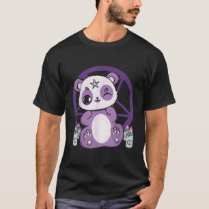 Camiseta Gótico Kawaii Pastel Panda Asombrosa Bruja Anime O
