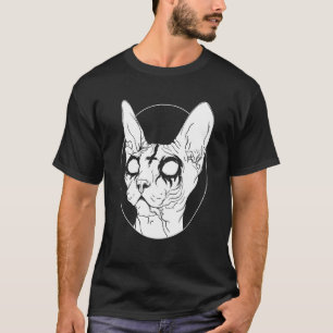 Camiseta Gótico Metalizado Negro De Gato I Y Metalizado De 