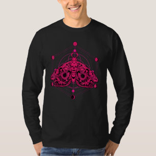 Camiseta Gótico Moth Rosa Moon Morado Mariposa Fases Brujer