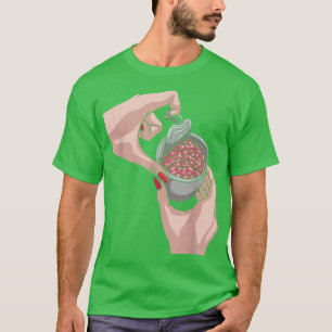 Camiseta Gótico oculto de neuro de cerebro latado Punk góti