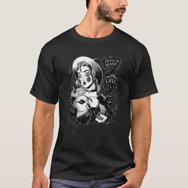 Camiseta Gótico oculto Grunge Ola oscura Punk gótico Premiu (Anverso)