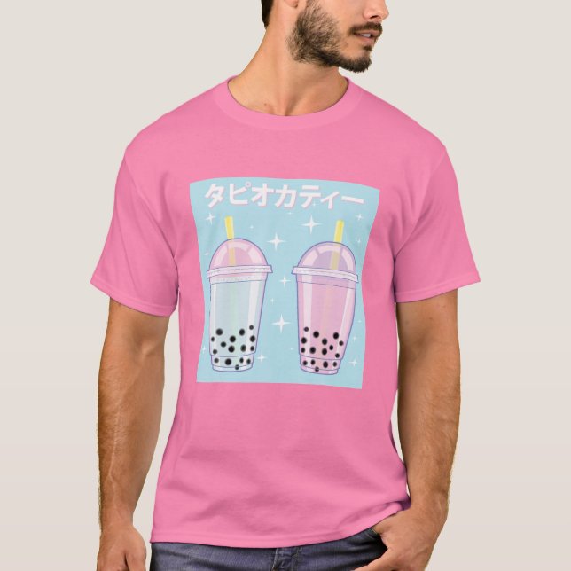 Camiseta Gótico Pastel burbuja té japonés Boba Tea Kawaii P (Anverso)