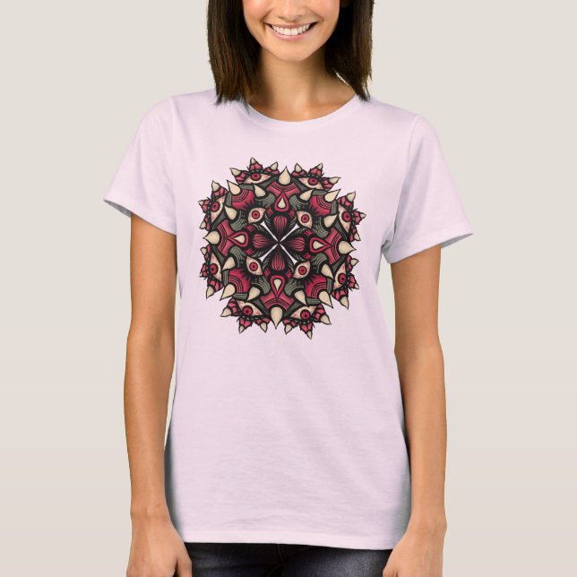 Camiseta Gótico Pastel: circo de horror rosa (Anverso)