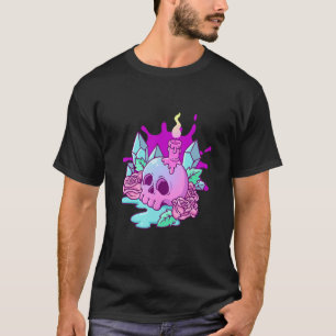 Camiseta Gótico Pastel Creepy Skull