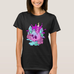 Camiseta Gótico Pastel Creepy Skull