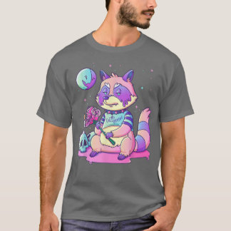 Camiseta Gótico Pastel Cute Creepe Raccoon Kawaii Gótico Tr