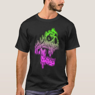 Camiseta Gótico Pastel Fundición Skull Cara Pintura Gótica 