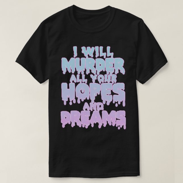 Camiseta Gótico Pastel Kawaii Sassy Gótica Sarcástica H (Diseño del anverso)