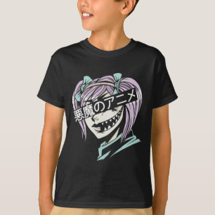Camiseta Gótico Pastel Manga Chica estético Anime espeluzna