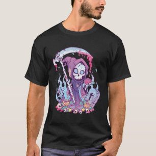 Camiseta Gótico Pastel Muerte Asombrosa Grim Reaper Kawaii 