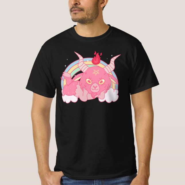 Camiseta Gótico Pastel Nu Gótico Baphomet Kawaii (Anverso)