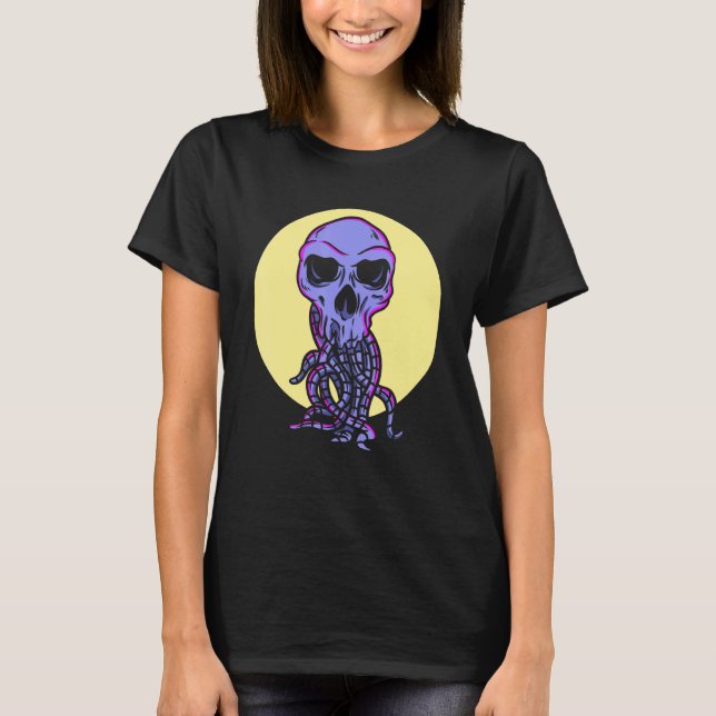Camiseta Gótico Pastel Robotic Skull Muerte Punk Robotics (Anverso)