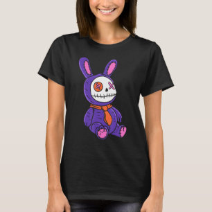 Camiseta Gótico Pastel Rosa Creepe Teddy Bear Voodoo Doll W
