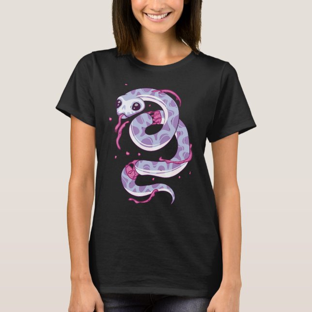 Camiseta Gótico Pastel Snake Serpent Emo Gótico Nu (Anverso)