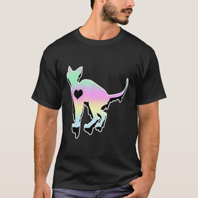 Camiseta Gótico Pastel Sphynx Cat Black He (Anverso)