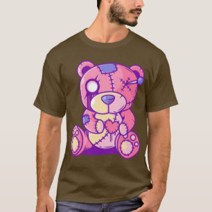 Camiseta Gótico Pastel Teddy Bear japonés Anime Kawaii