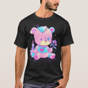 Camiseta Gótico pastel Teddy Bear japonés Anime Kawaii Demo
