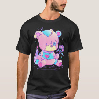 Camiseta Gótico pastel Teddy Bear japonés Anime Kawaii Demo