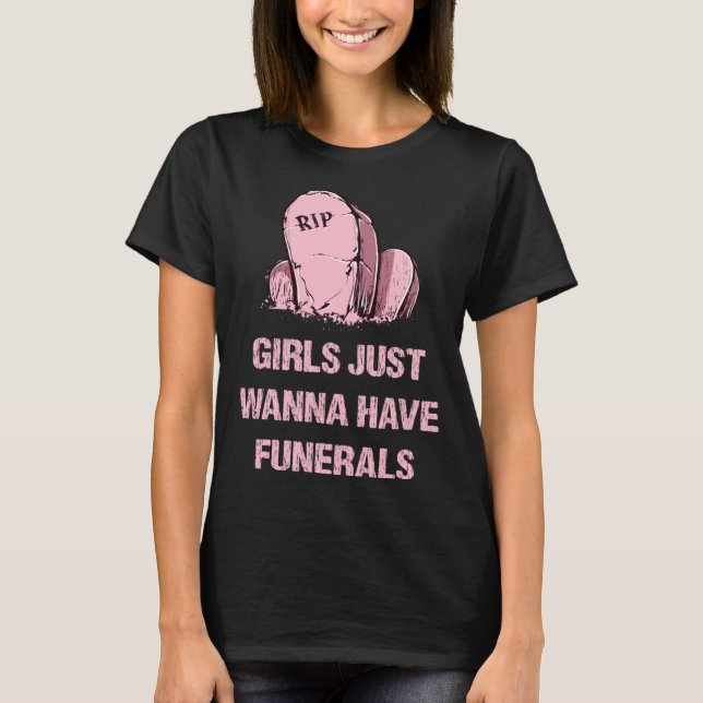 Camiseta Gótico Pastel Tumba Rosa Gótica Para Mujeres Chica (Anverso)
