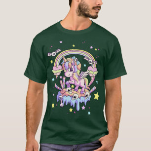 Camiseta Gótico Pastel unicornio Cute Creepy Gótico Kawaii 