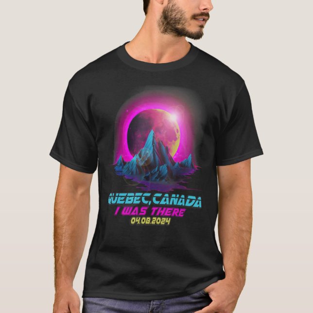 Camiseta Gótico Pastel Vaporwave Eclipse solar total 2024 Q (Anverso)