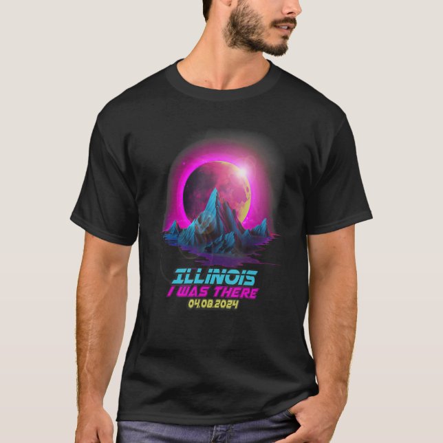 Camiseta Gótico Pastel Vaporwave Total Eclipse Solar 2024 I (Anverso)