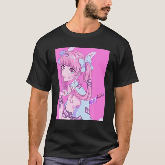 Camiseta Gótico Pastel Yami Kawaii Menhera Ani estético Ros (Anverso)