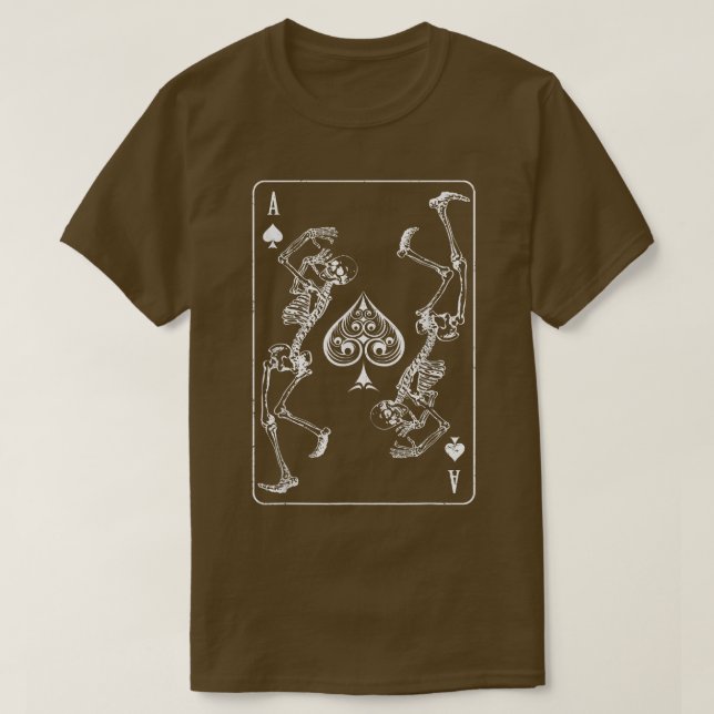 Camiseta Gótico Punk As Of Spades Tarjeta De Azar Apostador (Diseño del anverso)