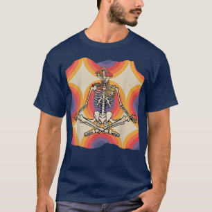 Camiseta Gótico retro del esqueleto mediador trippy Herbolo